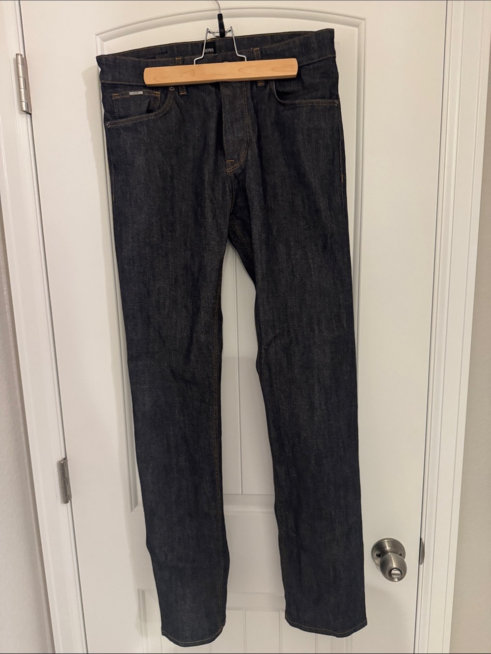 Hugo Boss Men's Slim Straight Jeans in Dark Indigo